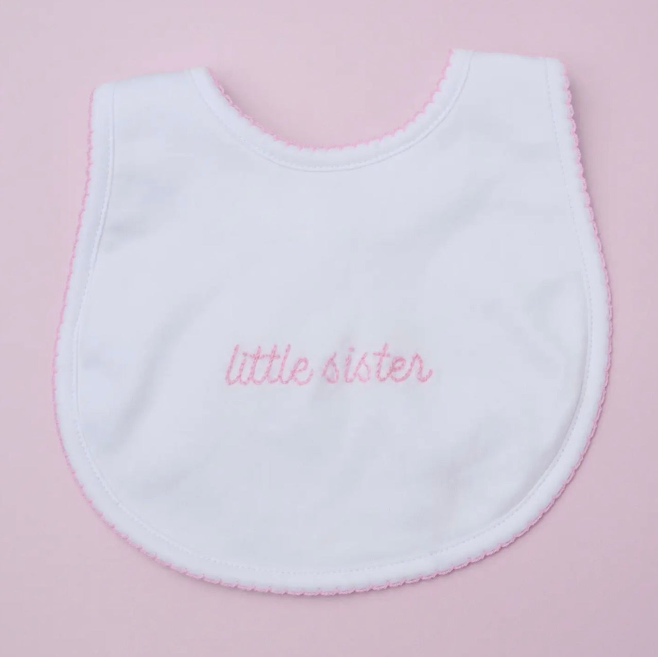 Little Sister Embroidered Bib