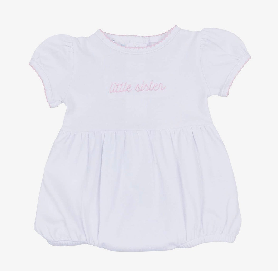 Little Sister Embroidered Short Sleeve Bubble