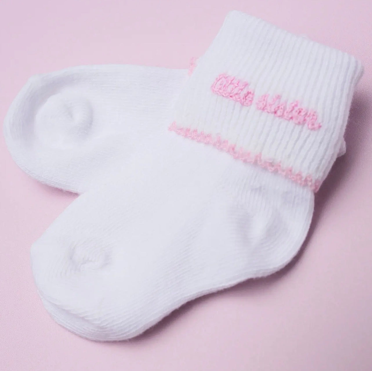 Little Sister Embroidered Socks