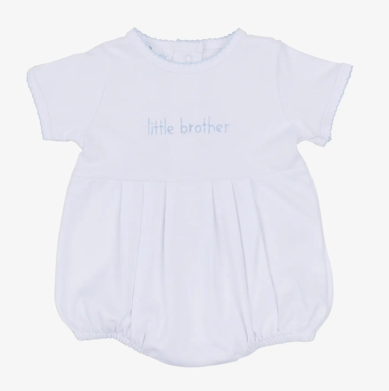 Little Brother Embroidered Short Sleeve Bubble