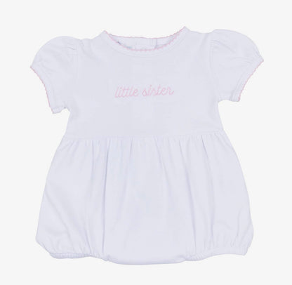 Little Sister Embroidered Short Sleeve Bubble