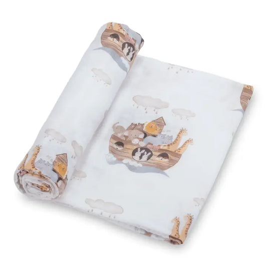 Muslin Swaddle Blanket - Noah's Ark