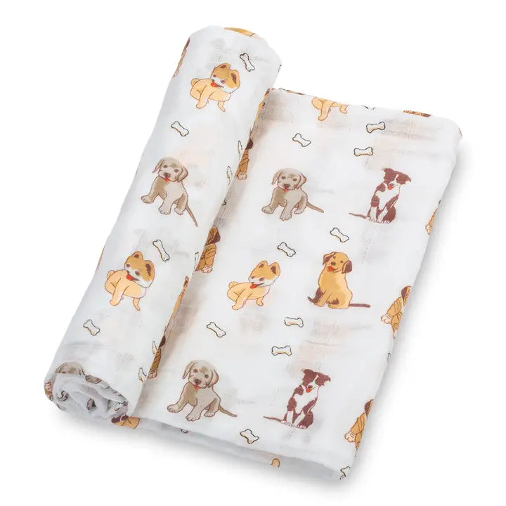 Muslin Swaddle Blanket - Woof Woof