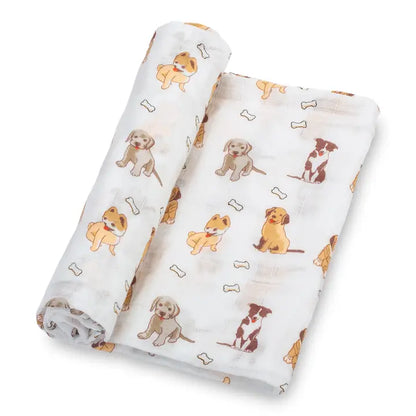 Muslin Swaddle Blanket - Woof Woof